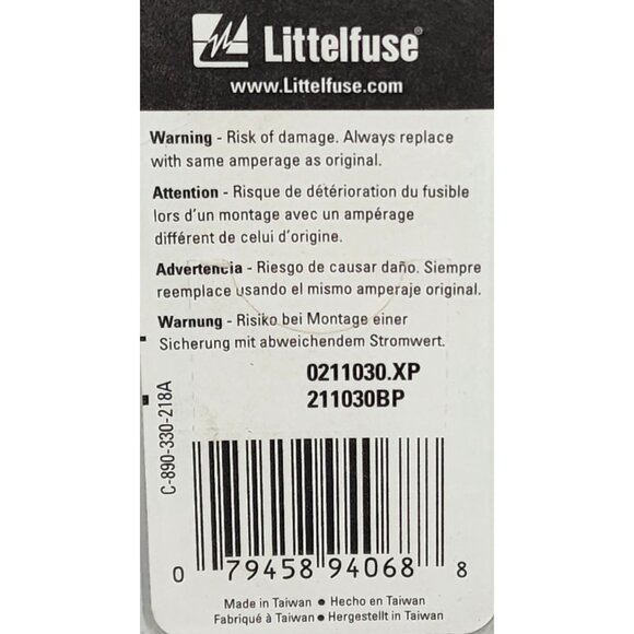 Littelfuse 30A Mini Auto Reset Circuit Breaker – OEM 211030BP (0211030.XP) - Picture 3 of 4